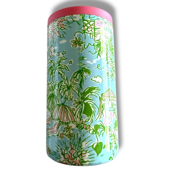 NWT LILLY PULITZER Insulated Can Cooler - Sunbathers Bliss Green/Blue/Pink - Picture 9 of 9